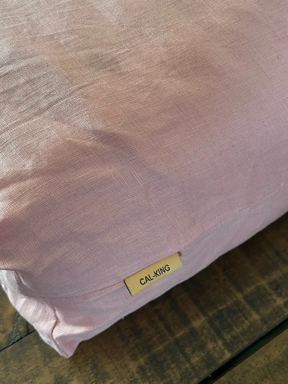 Quince European Linen Flat & Fitted Sheet Set, Cal King (Limited Edition Rose)